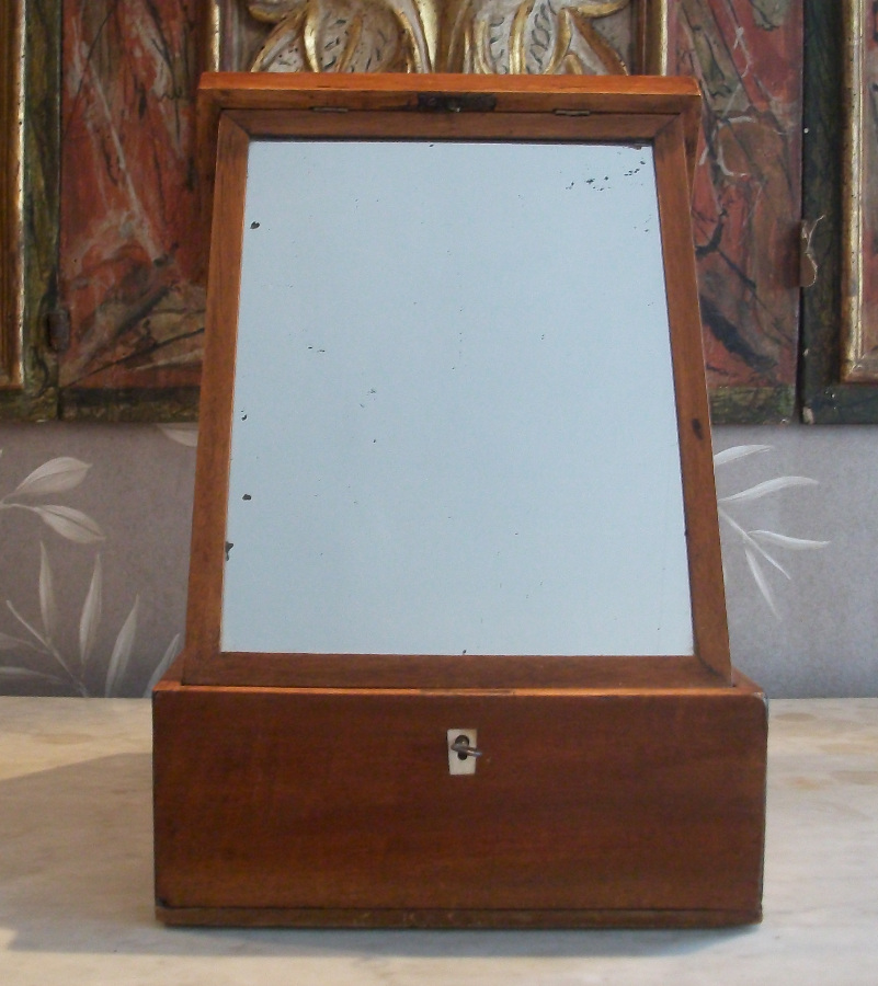 Georgian Mahogany Military Box Mirror